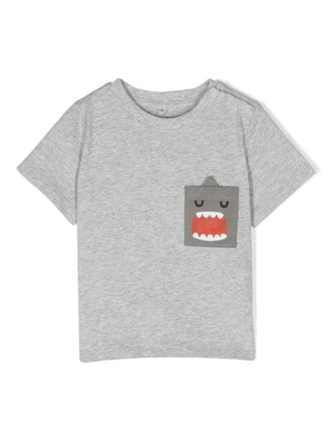 Stella McCartney Kids shark print mélange T-shirt