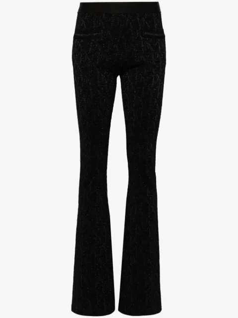Palm Angels pantalones con monograma en jacquard