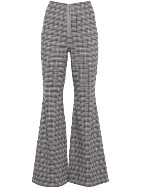 ROTATE BIRGER CHRISTENSEN pantalones acampanados con cuadros estampados