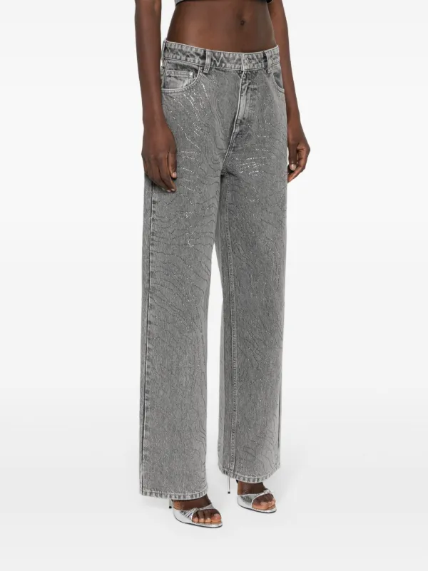 ROTATE BIRGER CHRISTENSEN high-waisted wide-leg Jeans | Grey