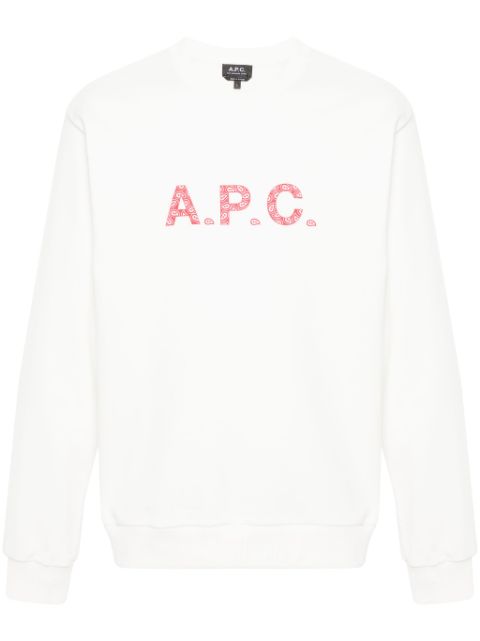 A.P.C. logo-print cotton sweatshirt Men