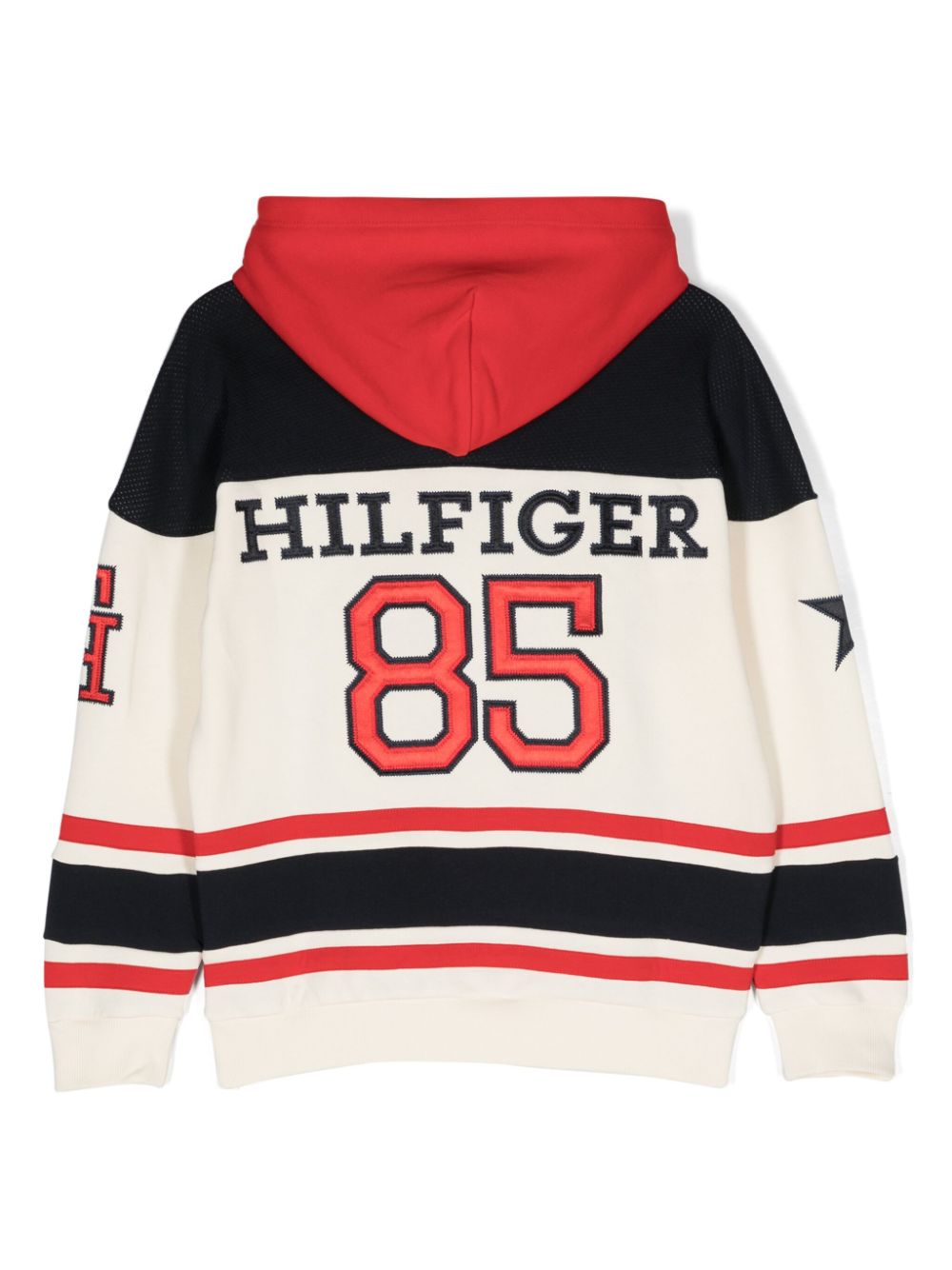 Image 2 of Tommy Hilfiger Junior logo-patch colour-block hoodie