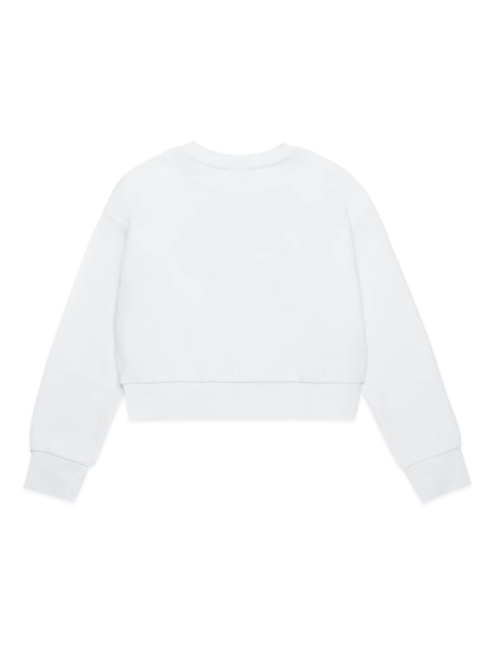 Shop Diesel Straslium Logo-embroidered Sweatshirt In Weiss