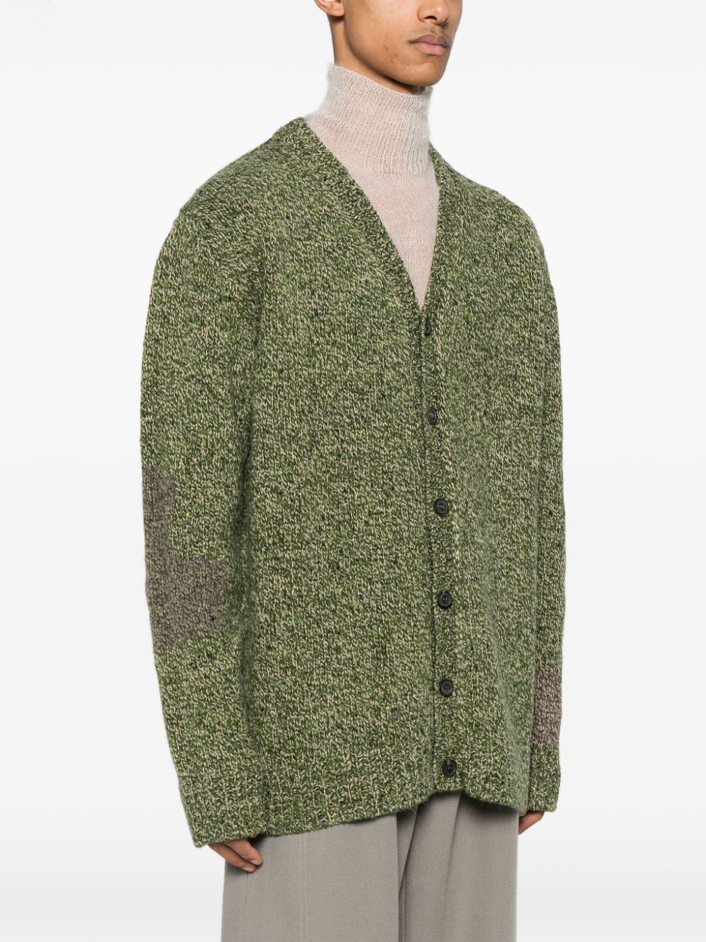 Maison Margiela melange-effect wool cardigan Men