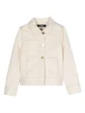 JACQUEMUS L'ENFANT logo-patch denim jacket - Neutrals
