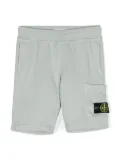 Stone Island Junior Compass-badge cotton cargo trousers - Grey