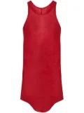 Rick Owens longline cotton tank top - Red