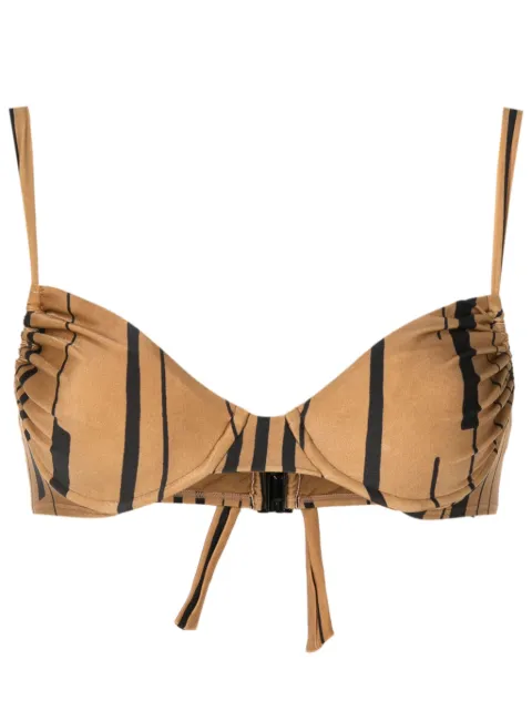 Lenny Niemeyer top de bikini con rayas estampadas