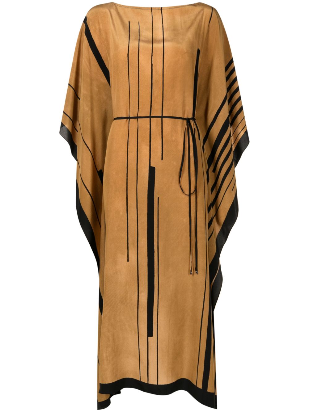 Lenny Niemeyer striped silk beach dress - Brown