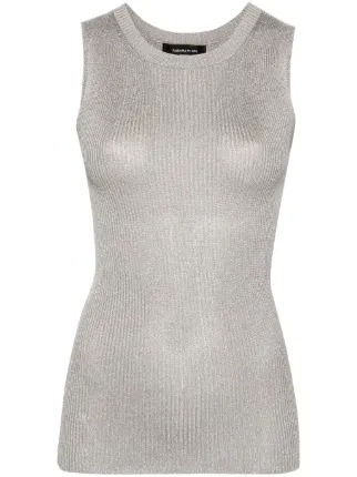 Fabiana Filippi Silk Print Top in Verde Acqua