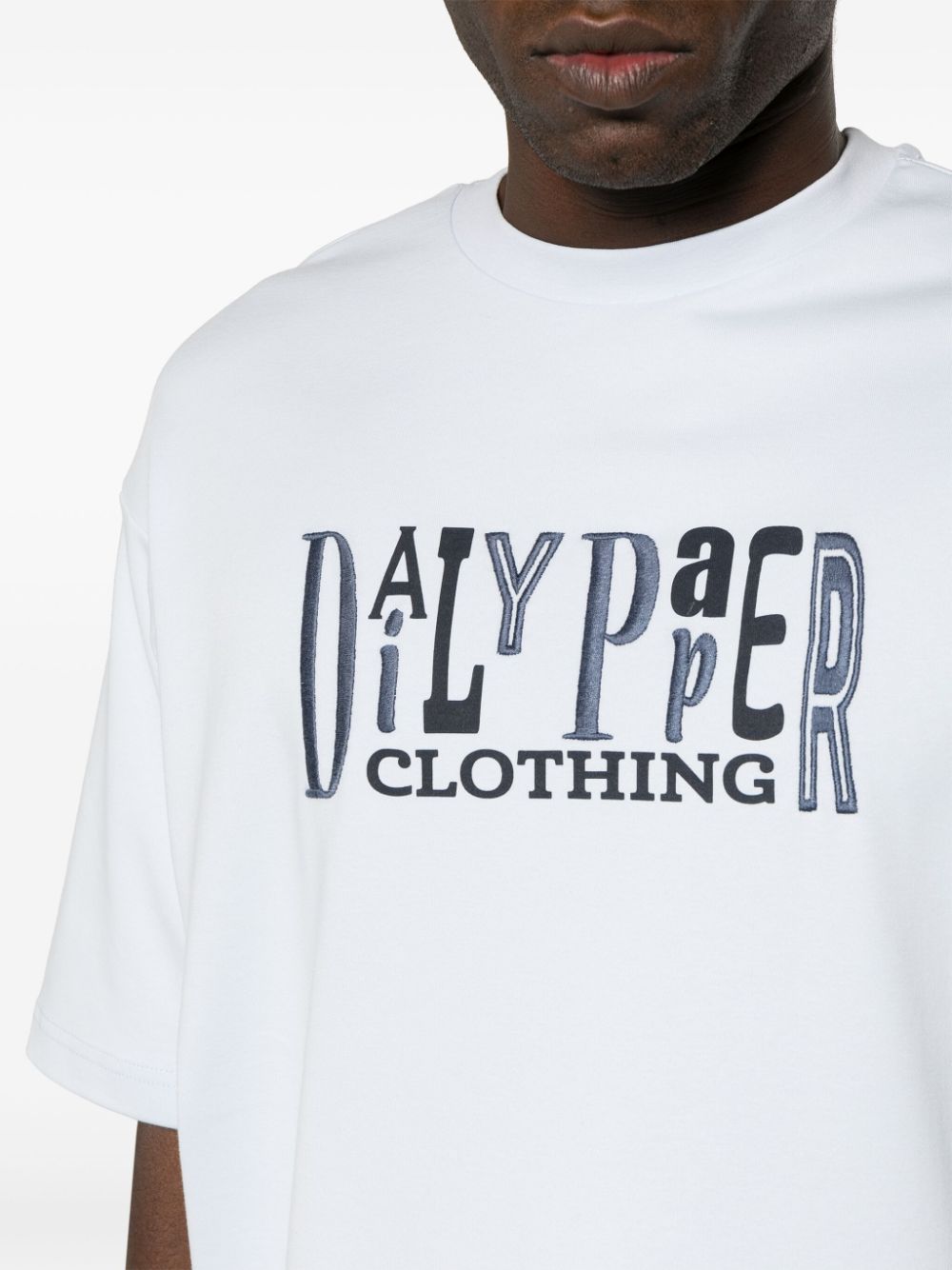Shop Daily Paper United Type Cotton T-shirt In Blue
