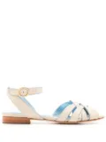 Sarah Chofakian Rasteira Matisse flat leather sandals - White