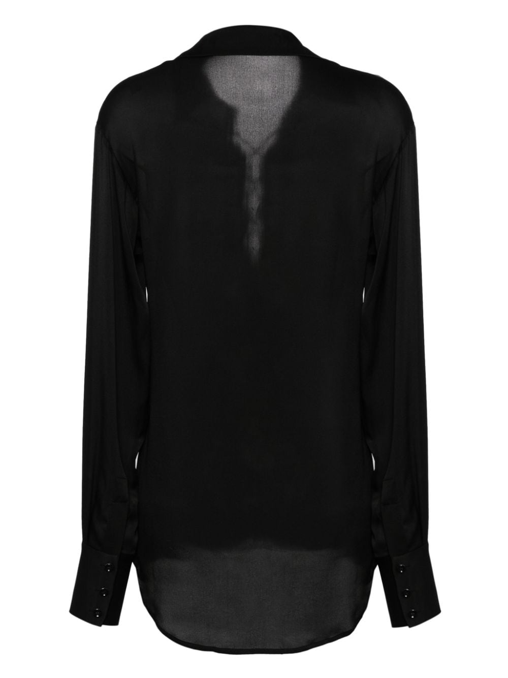 Kiki de Montparnasse Zijden blouse met veters - Zwart