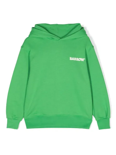 Barrow kids logo-print cotton hoodie