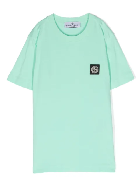 Stone Island Junior Compass-patch cotton T-shirt