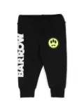 Barrow kids logo-print cotton track pants - Black