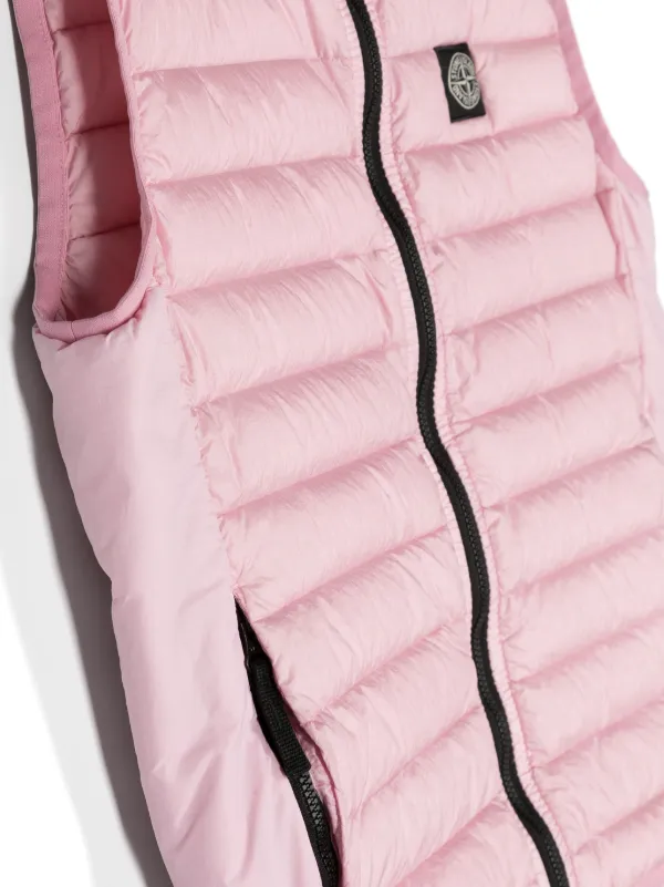 Stone Island Junior ジップアップ ダウンベスト | ピンク | FARFETCH JP