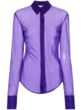 The Attico Elton semi-sheer shirt - Purple