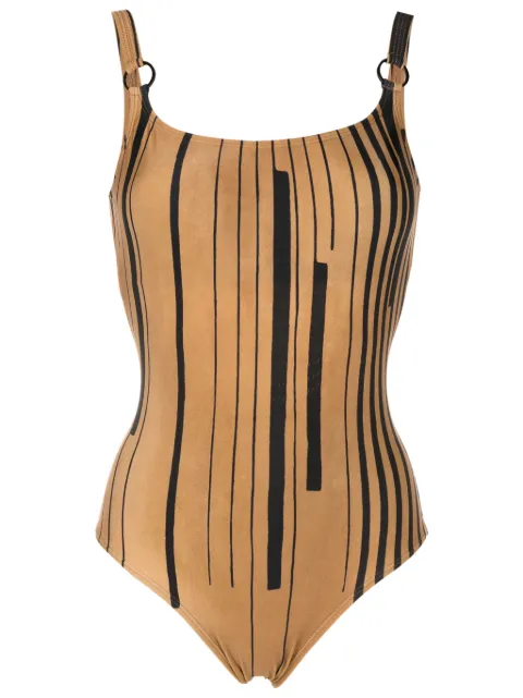 Lenny Niemeyer striped scoop-neck swimsuit