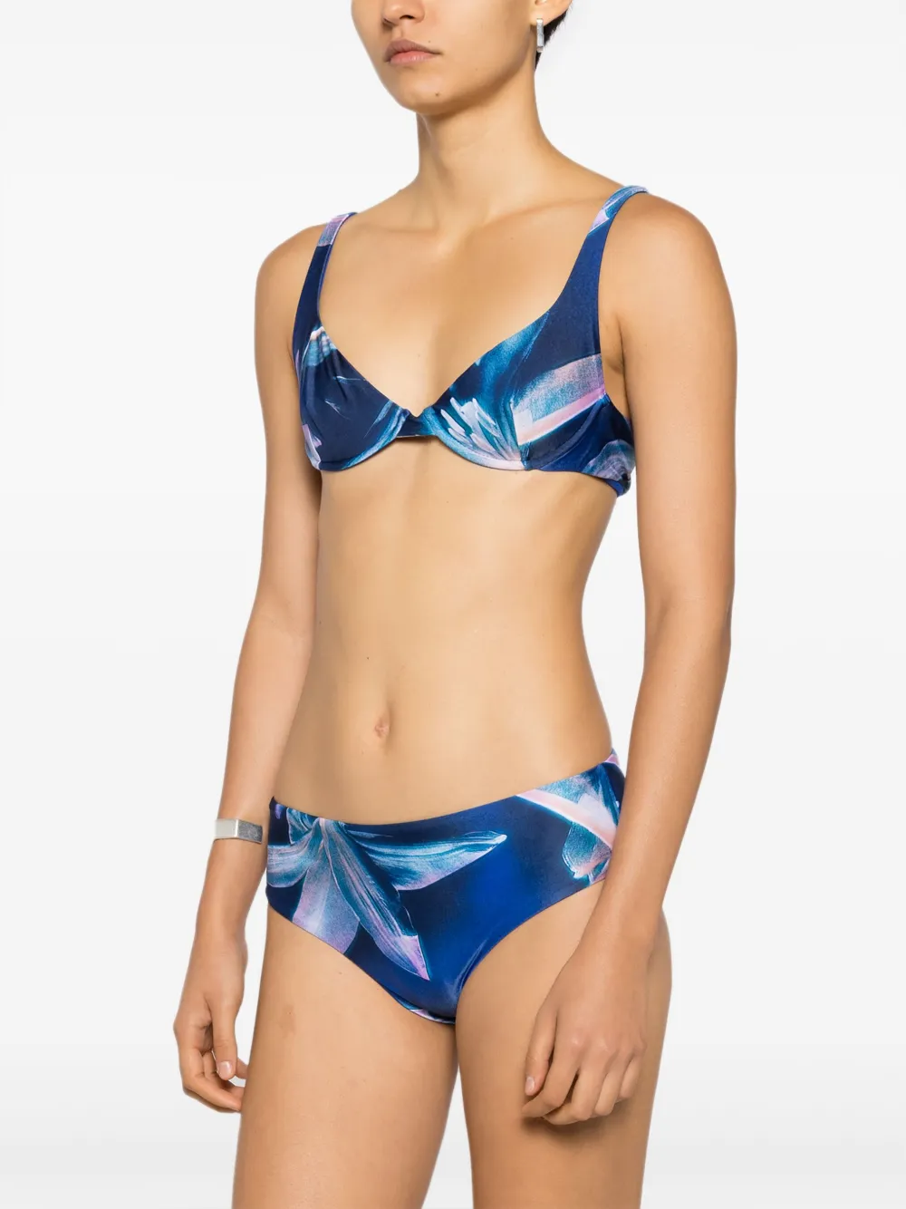 LENNY NIEMEYER SWEETHEART-NECK PATTERNED BIKINI TOP