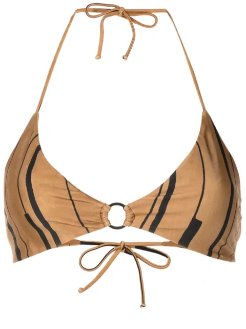Lenny Niemeyer striped triangle bikini top