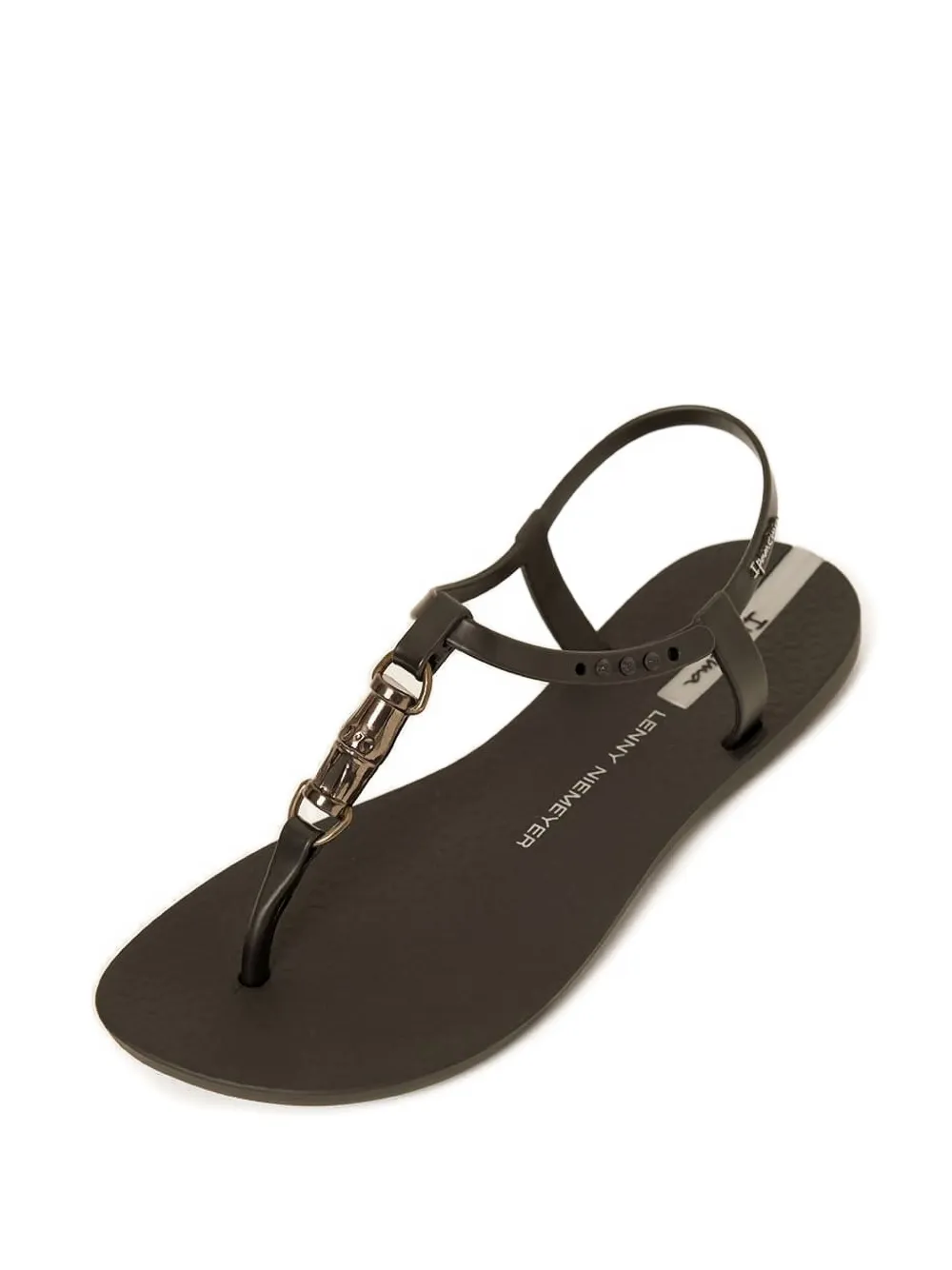 Lenny Niemeyer round toe flat sandals - Zwart
