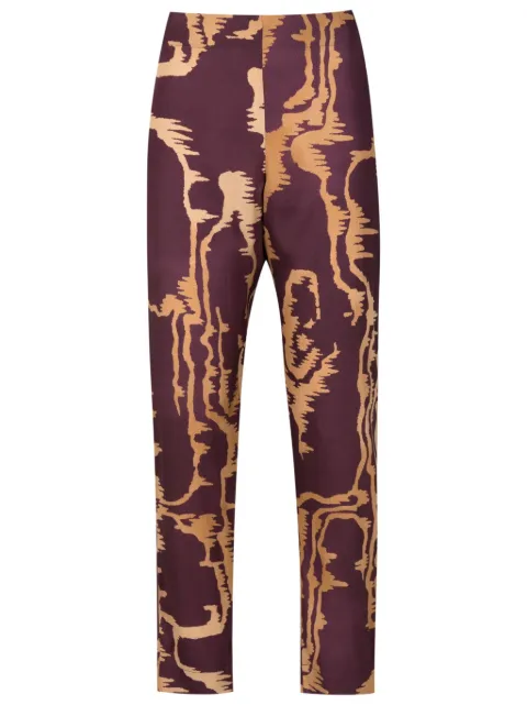 Lenny Niemeyer pantalones de seda con estampado abstracto