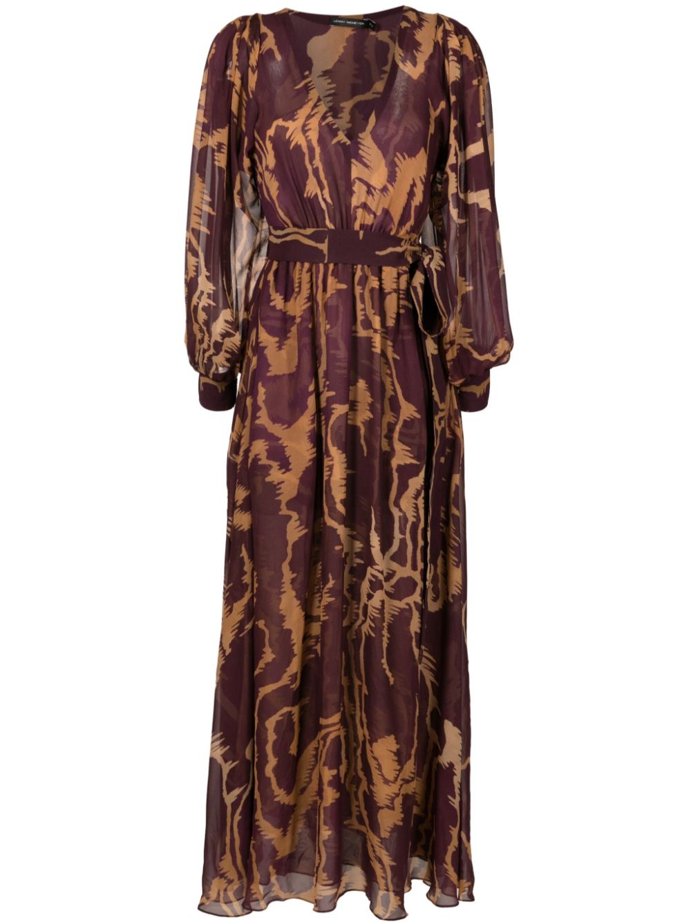 Lenny Niemeyer abstract-print silk dress - Purple