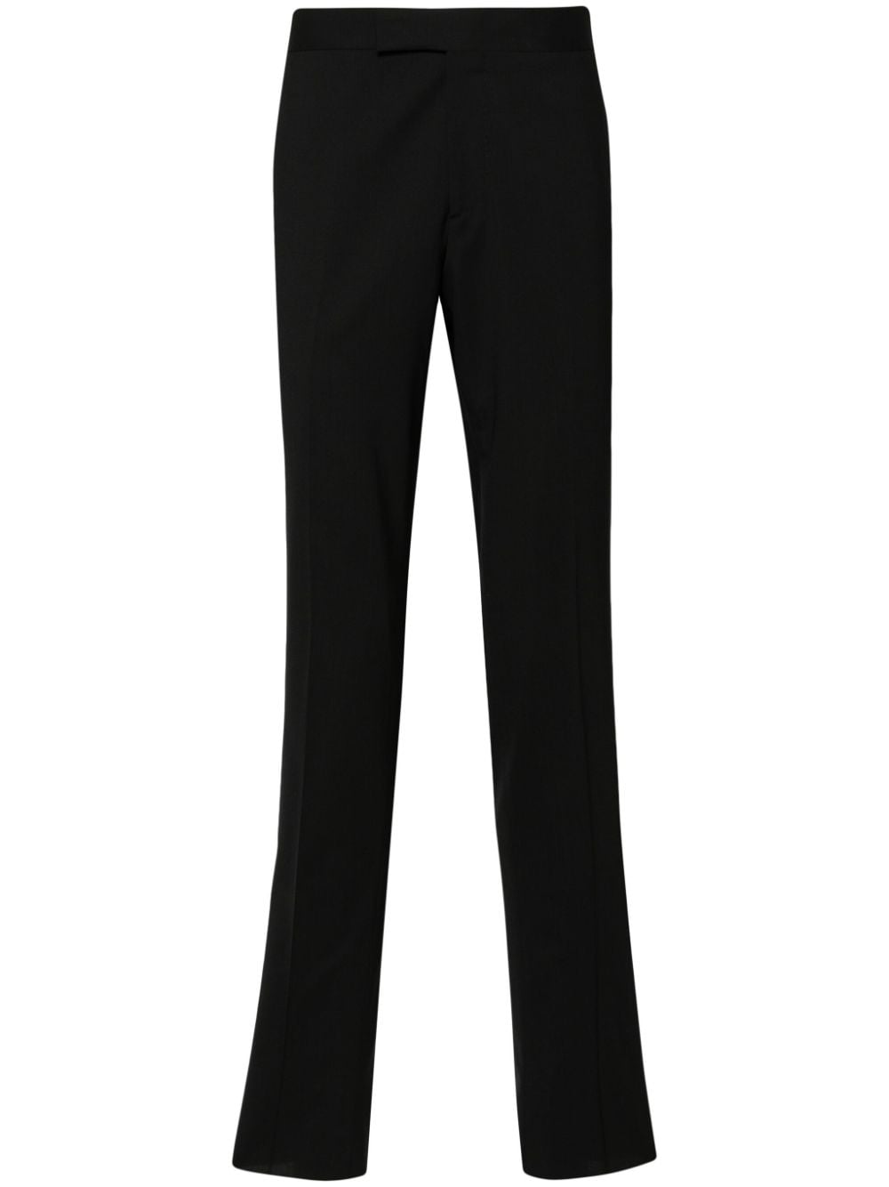 Lardini Twill Tapered-leg Tailored Trousers In Black