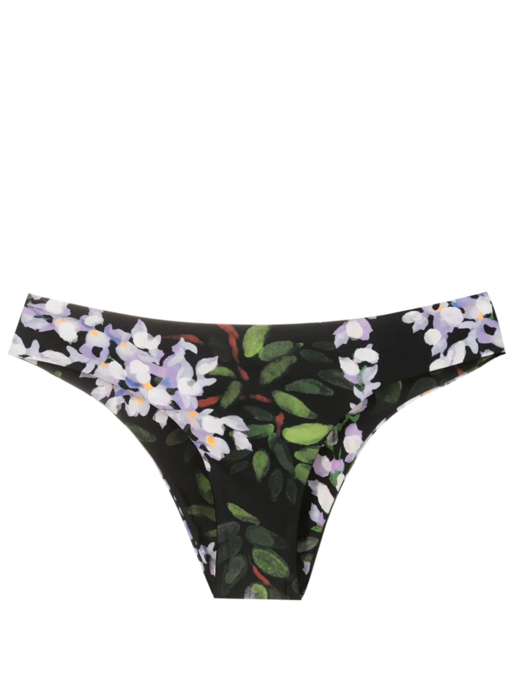 Lenny Niemeyer Floral-print Bikini Set In Black