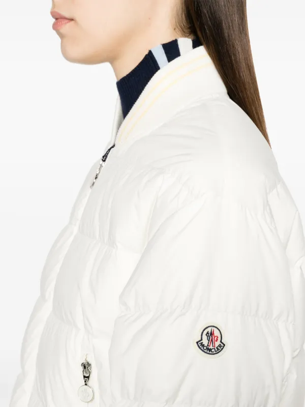 Moncler Argo Padded Bomber Jacket White FARFETCH HK