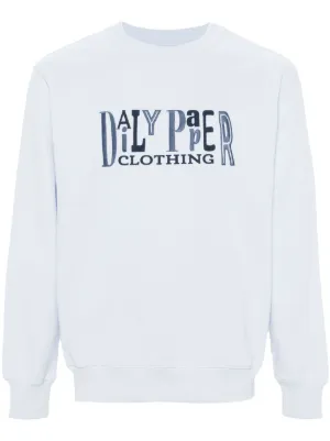 Daily Paper logo print Cotton Sweatshirt Farfetch