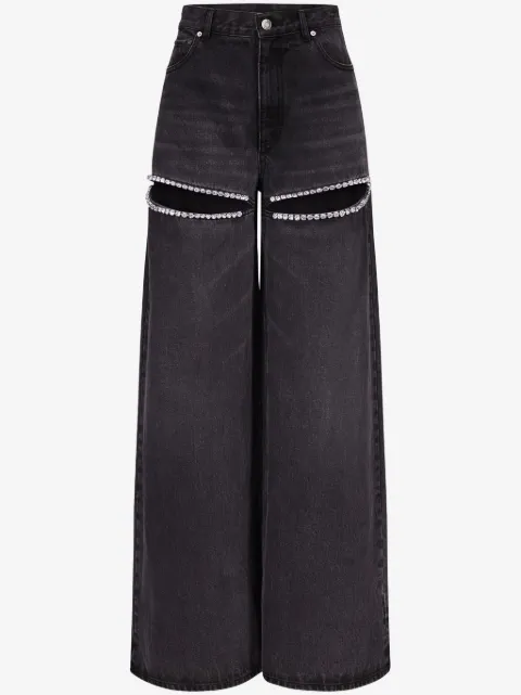 AREA Jeans verfraaid met kristallen
