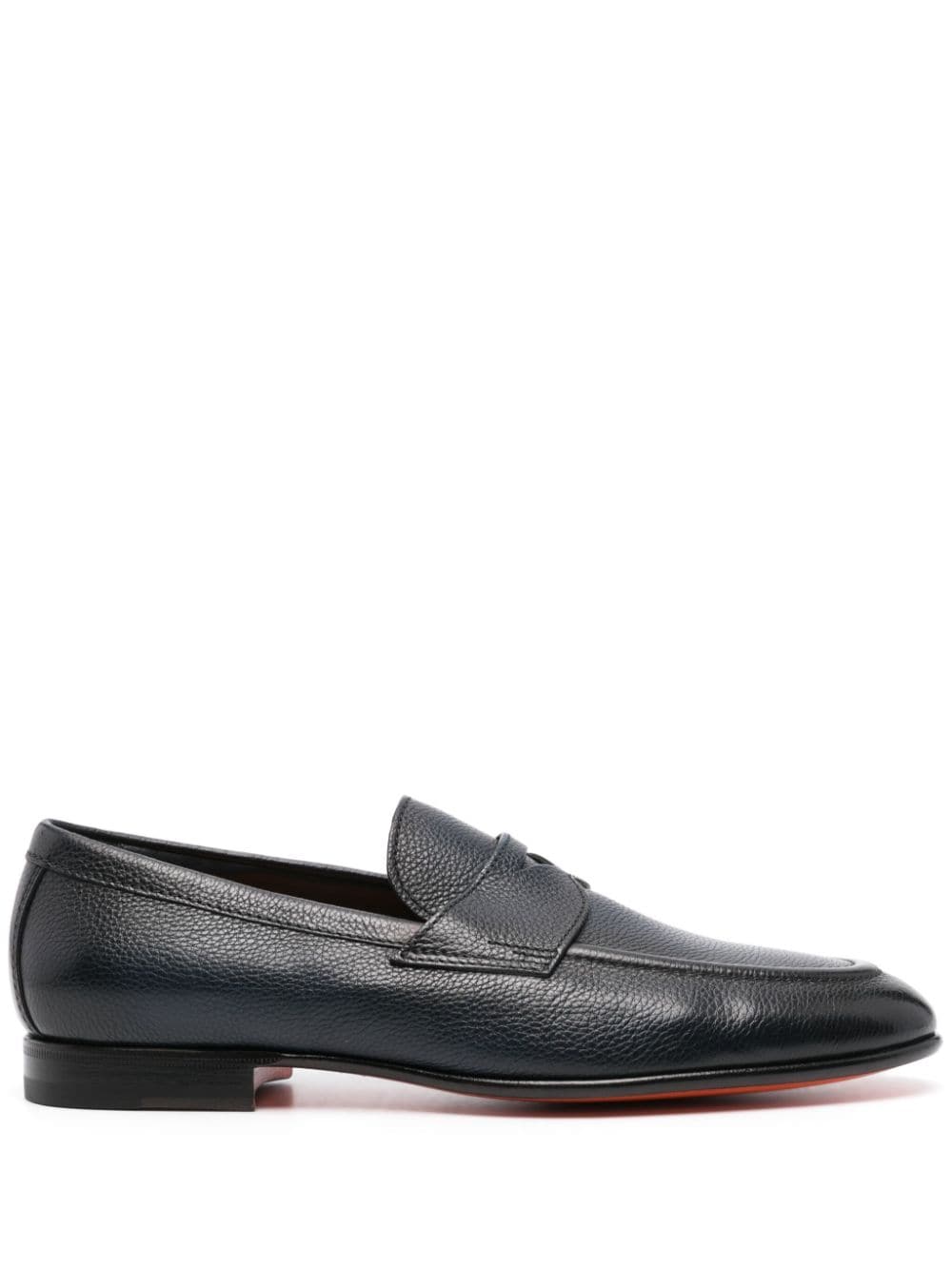 Santoni leather penny loafers - Blue