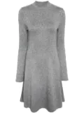 Vince high-neck flared knit dress - Grey