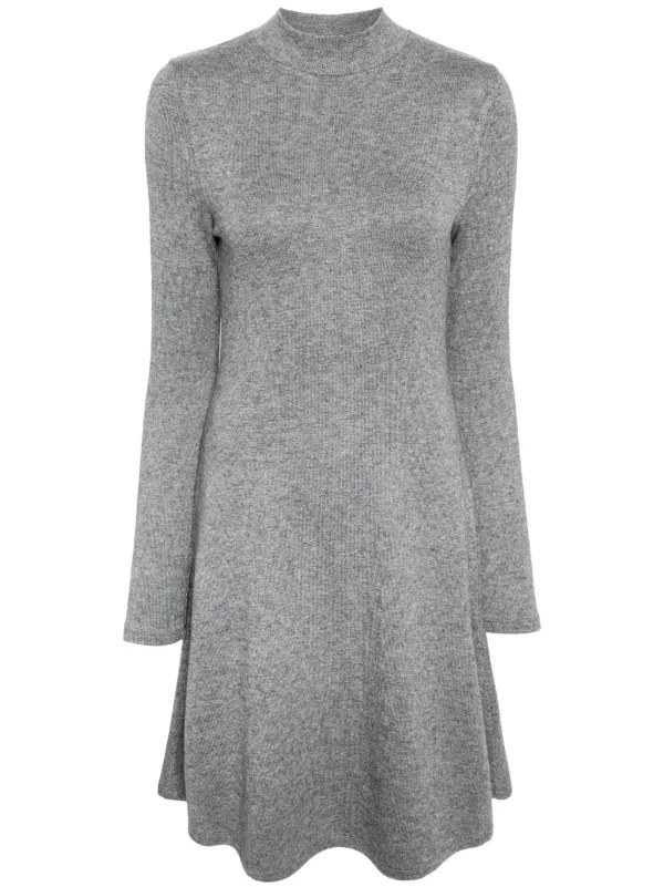 Vince high-neck Flared Knit Dress | Grey | FARFETCH Vince high-neck Flared Knit Dress | Grey | FARFETCH