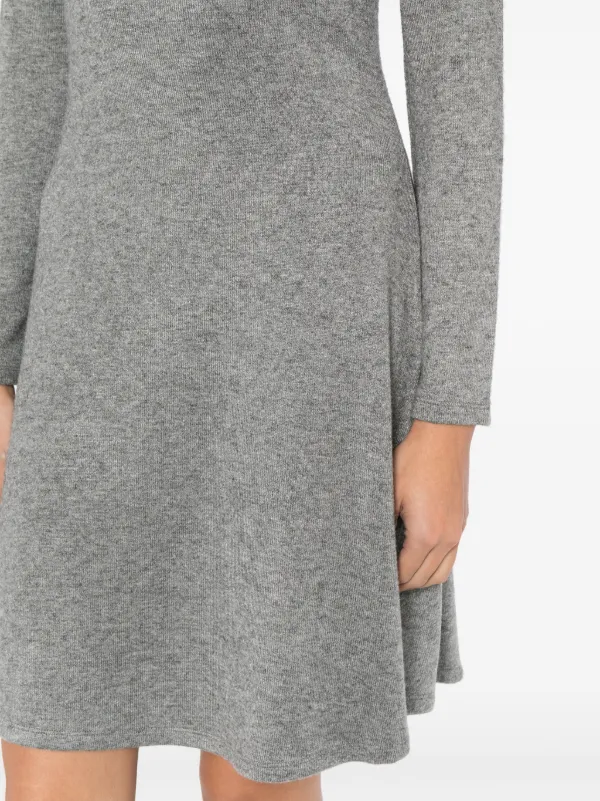 Vince high-neck Flared Knit Dress | Grey | FARFETCH
