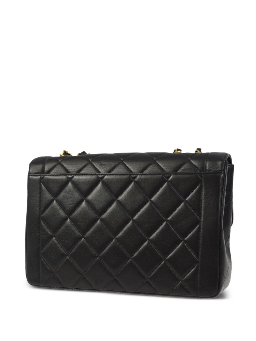 CHANEL Pre-Owned 1995 pre-owned Double Flap leren schoudertas - Zwart