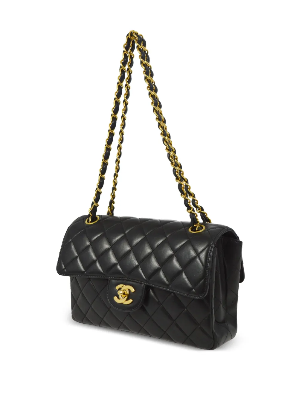CHANEL Pre-Owned 1997 schoudertas met omslag - Zwart