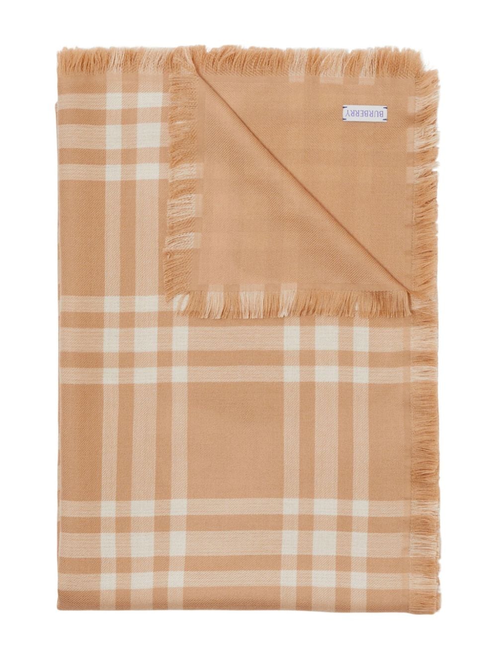 Shop Burberry Reversible Check-pattern Scarf In Neutrals