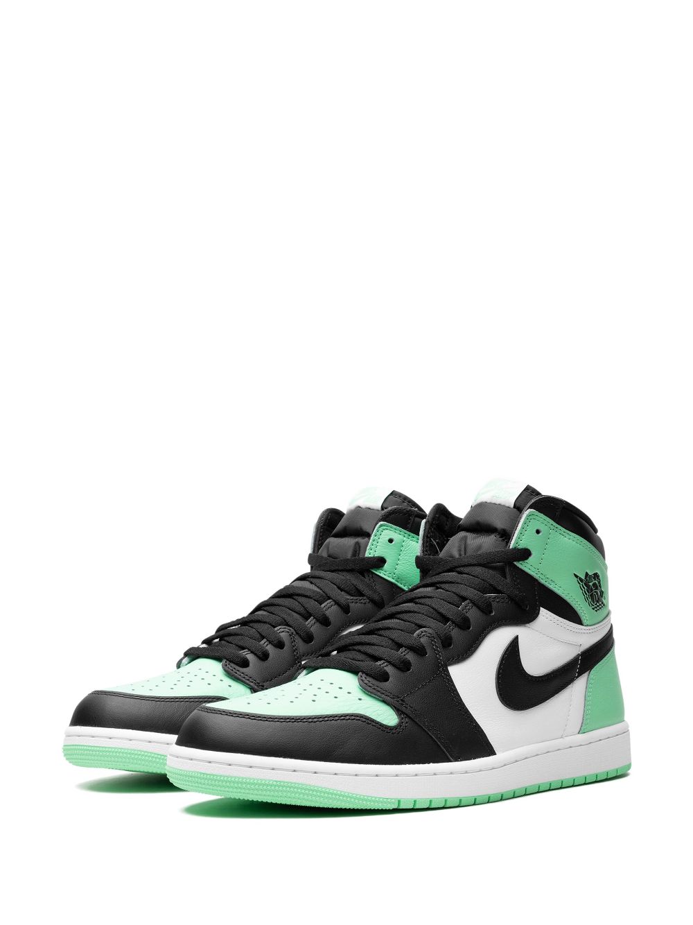 Shop Jordan Air  1 Retro High Og "green Glow" Sneakers In White
