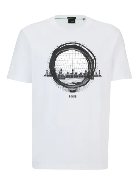 BOSS logo-raised T-shirt