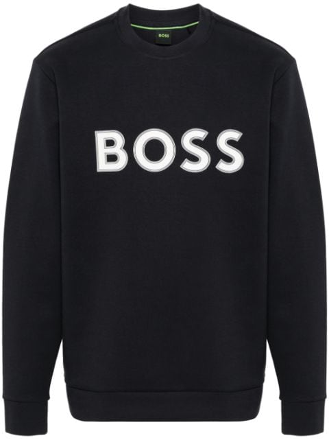 BOSS Sweater met logo-reliëf