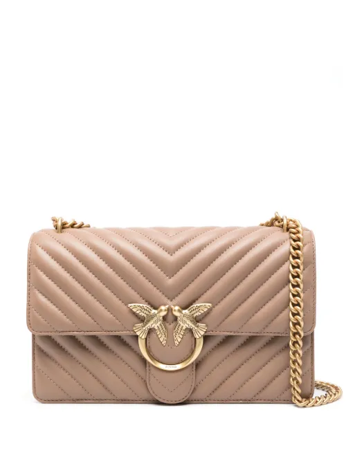 Sac en cuir à motif Love-Birds - PINKO - Modalova