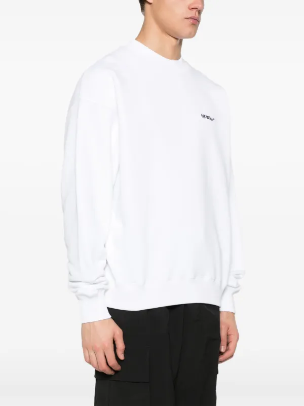 OFF WHITE☆ MOON CAM ARROW クルースウェットシャツ コットン Off White | Moon Cam Arrow Crew Sweatshirt | Crew Sweaters