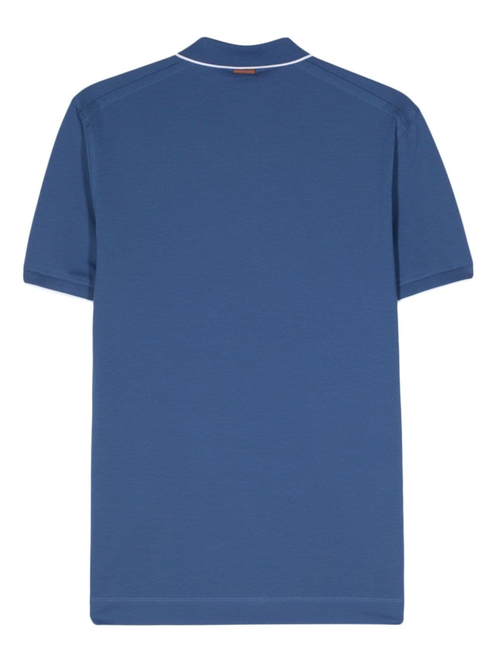 Zegna Poloshirt met geborduurd logo Blauw