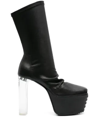 Rick Owens ピープトゥ ブーツ | ブラック | FARFETCH JP