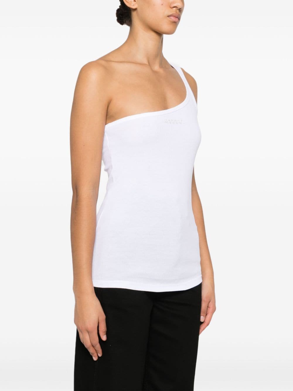 Shop Isabel Marant Tresia Logo-embroidered Top In Weiss