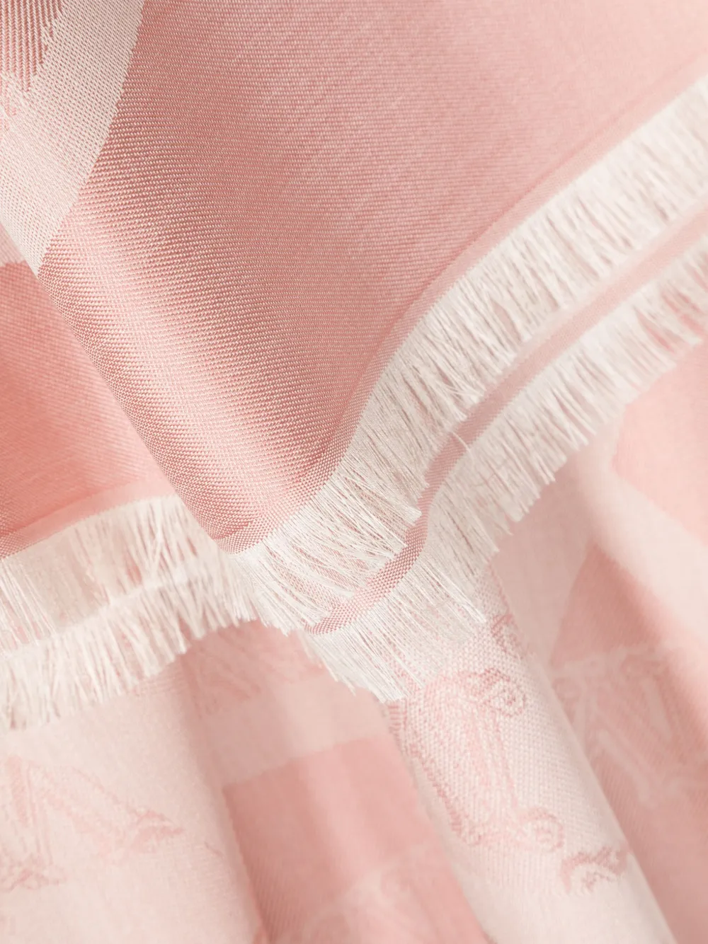 Max Mara Zijden sjaal met logo-jacquard Roze