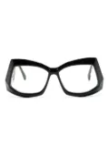 Cazal geometric-frame glasses - Black